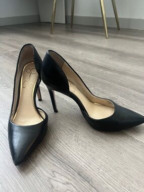 Jessica Simpson Black Pointed D'Orsay Stiletto Pumps